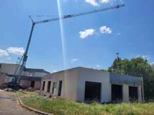 Chantier à la grue