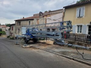 Montage d'une grue